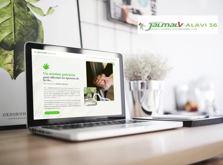 Mockup du site internet de Jalmalv-alavi36 réalisé par l'agence web Nexphasis.