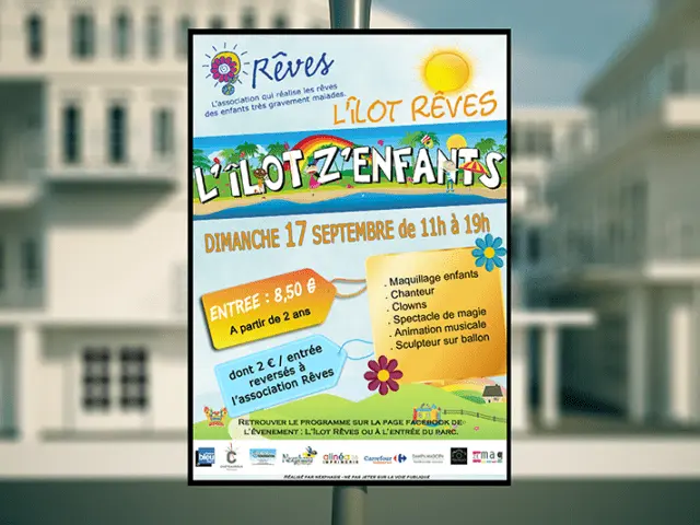 Affiche réalisée par Nexphasis informatique pour l'association Rêves
