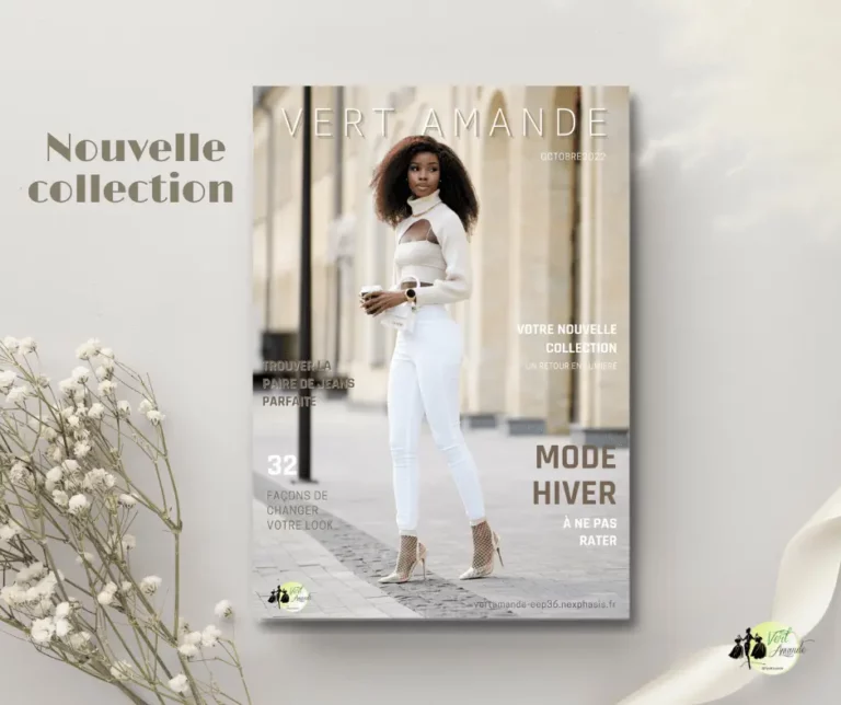 Couverture de catalogue de mode réalisé par Nexphasis informatique