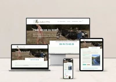 Site vitrine L'Âne Archie du Berry réalisé par Nexphasis